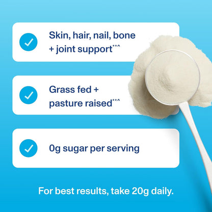 Vital Proteins Collagen Peptides Powder - Grass Fed Collagen Peptides for Hair, Nail, Skin, Bone & Joint Health, Vanilla, 23.2 Ounces