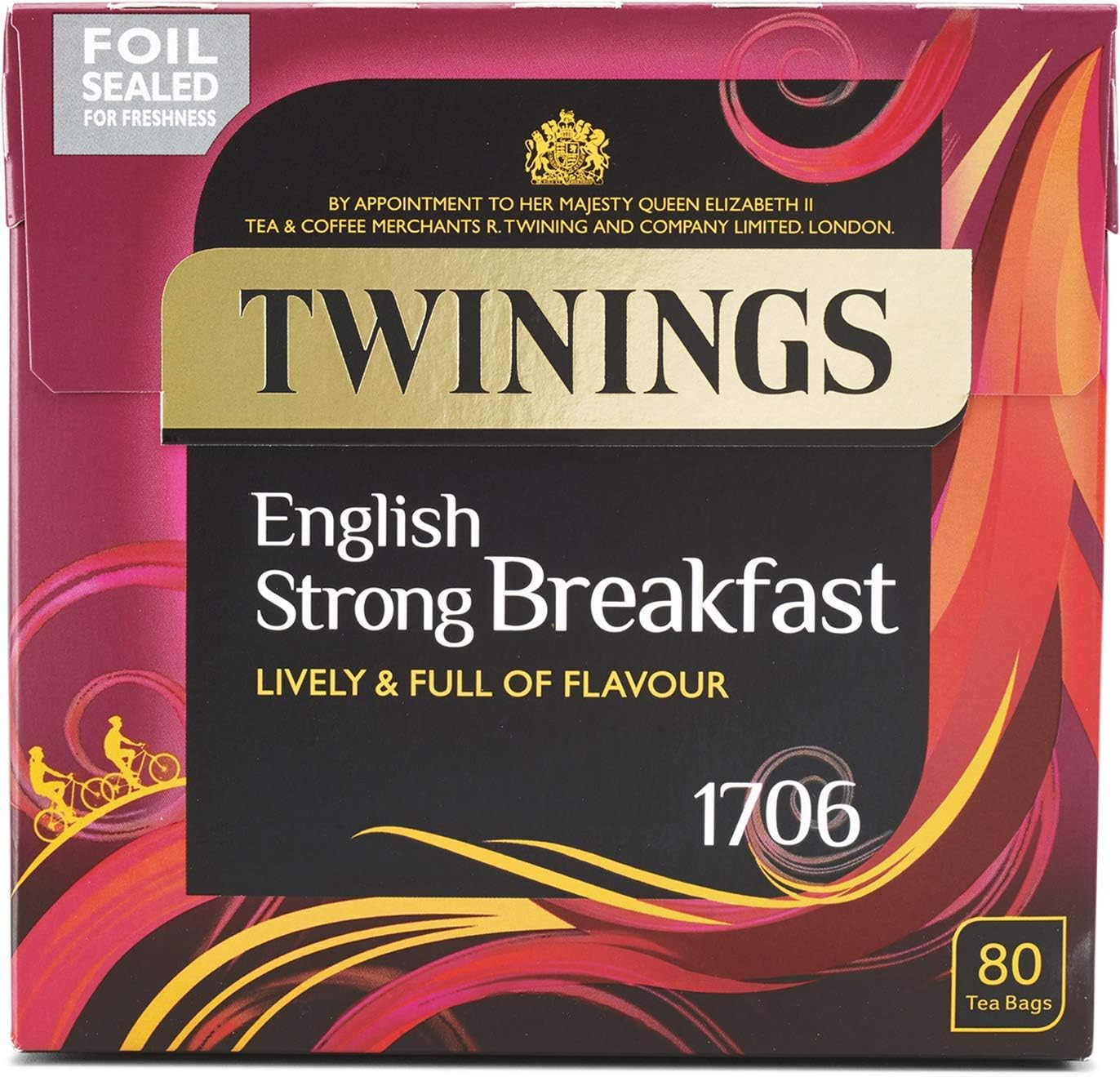 Twinings English Breakfast Decaf Tea | Golden, Well Rounded & Full Bodied Decaffeinated Black Tea | 40 Biodegradable Tea Bags