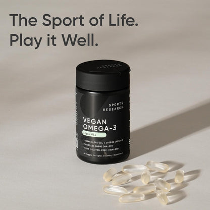 Sports Research® Vegan Omega-3 Algae Oil 1020mg, 60 Count Plantgels™