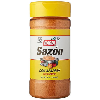 7 oz Jar Sazon with Saffron con azafran Paella Seasoning Kosher