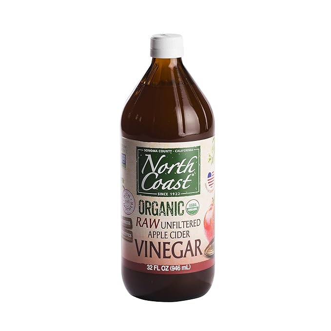 NORTH COAST Organic Raw Unfiltered Apple Cider Vinegar , 32 FZ