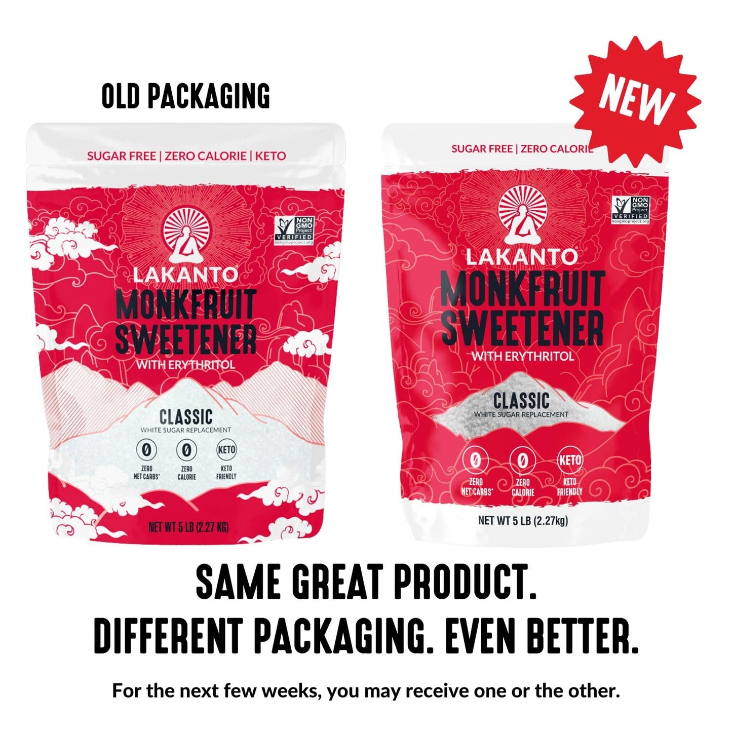 Lakanto Powdered Monk Fruit Sweetener with Erythritol - Powdered Sugar Substitute, Zero Calorie, Keto Diet Friendly, Zero Net Carbs, Baking, Extract, Sugar Replacement