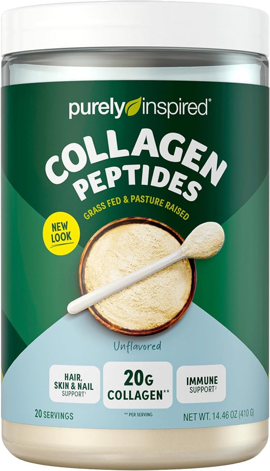 Purely Inspired Collagen Powder |Collagen Peptides Supplements for Women & Men | Collagen Protein Powder with Biotin | Paleo + Keto Certified | Unflavored, 0.9 lb (Packaging May Vary)