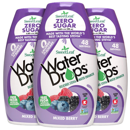 SweetLeaf Stevia Water Drops - Water Enhancer Variety Pack, Sugar Free Stevia Water Flavoring Drops, Lemon Lime, Raspberry Lemonade, and 4 More Refreshing Flavors, 1.62 Oz Ea (Pack of 6)