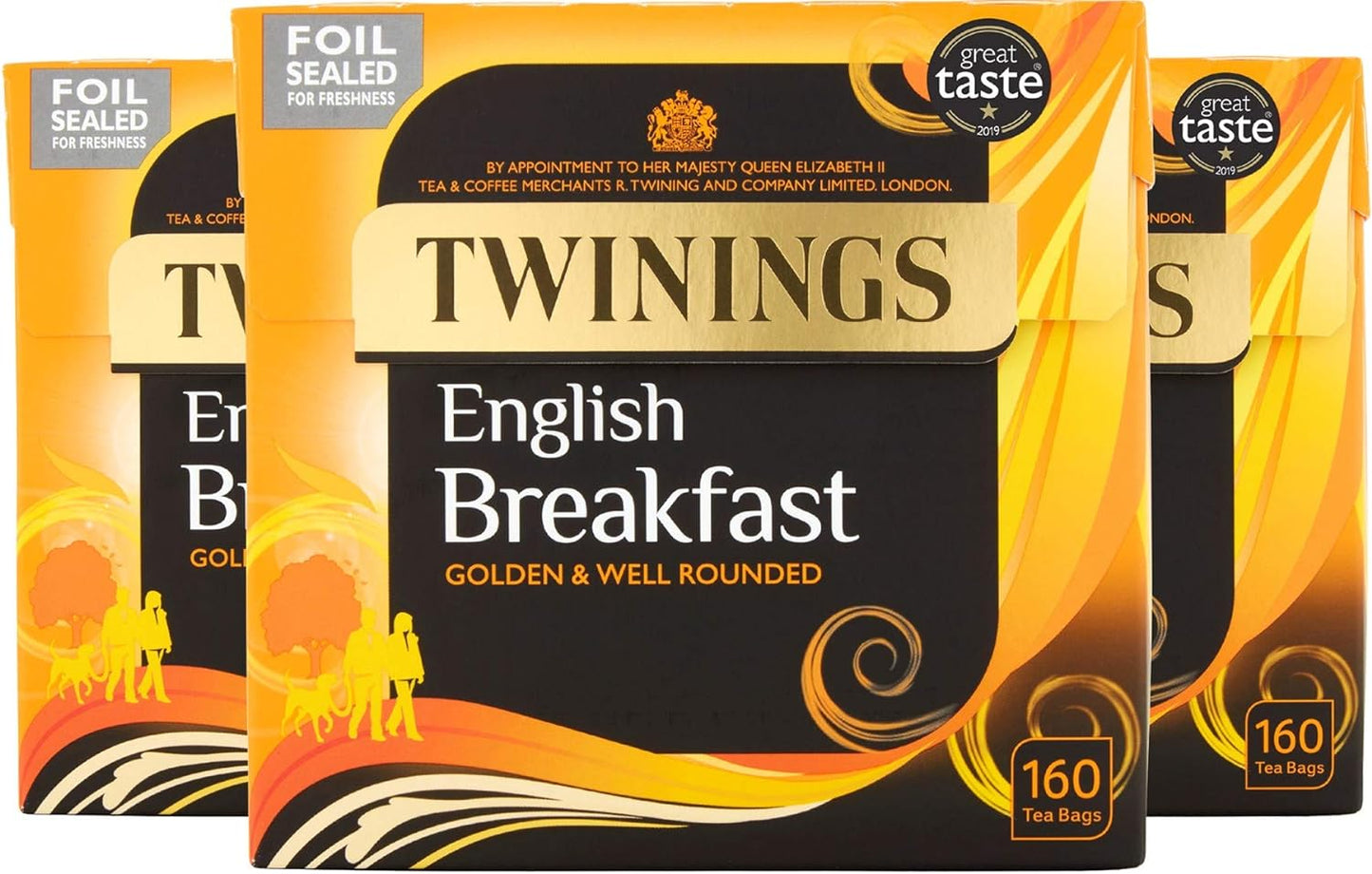 Twinings English Breakfast Decaf Tea | Golden, Well Rounded & Full Bodied Decaffeinated Black Tea | 40 Biodegradable Tea Bags