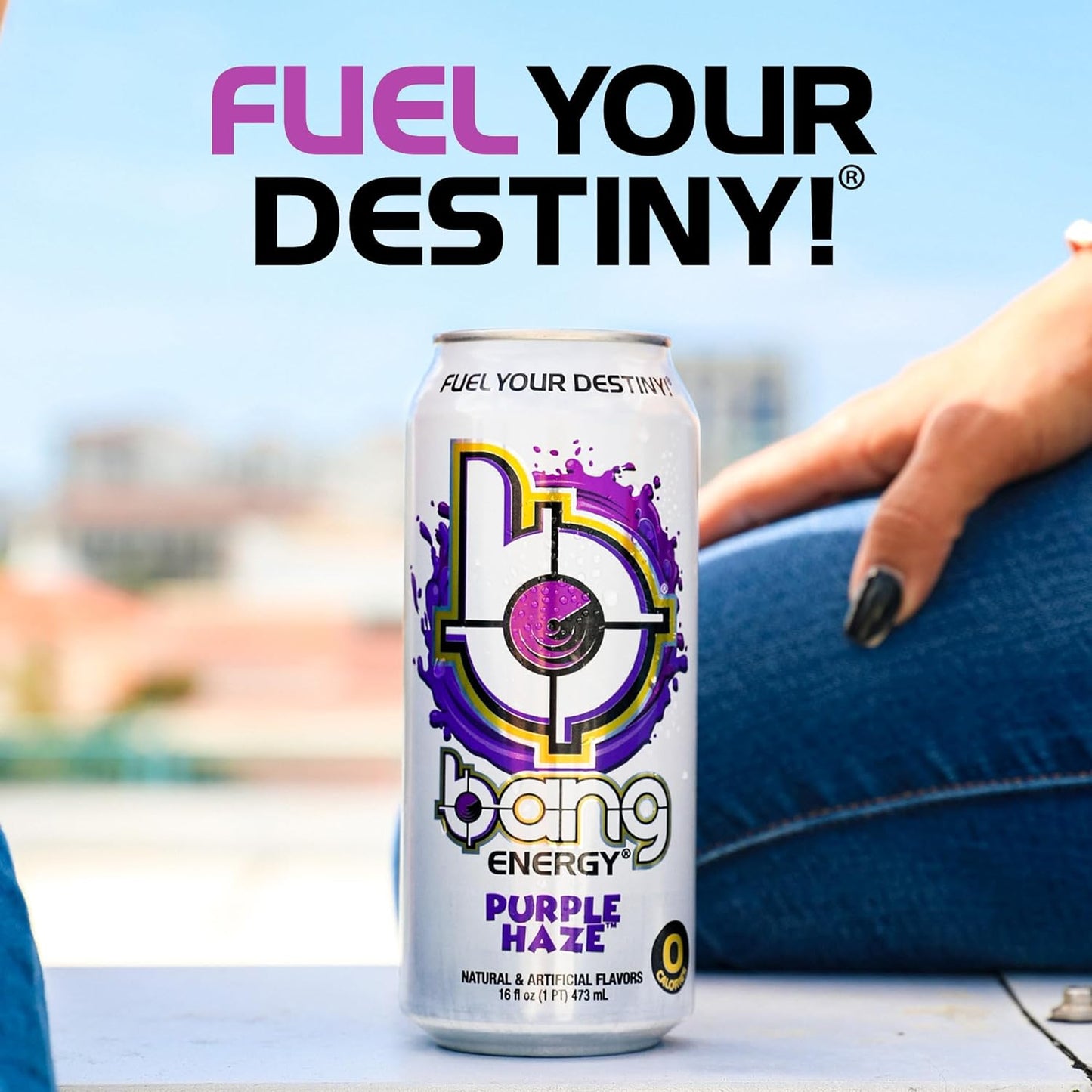 Bang Energy Nectarine Blueberry, Sugar-Free Energy Drink , 16-Ounce.