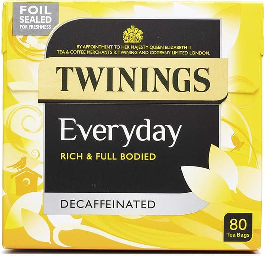 Twinings Everyday Black Tea Decaffeinated, Pack of 80