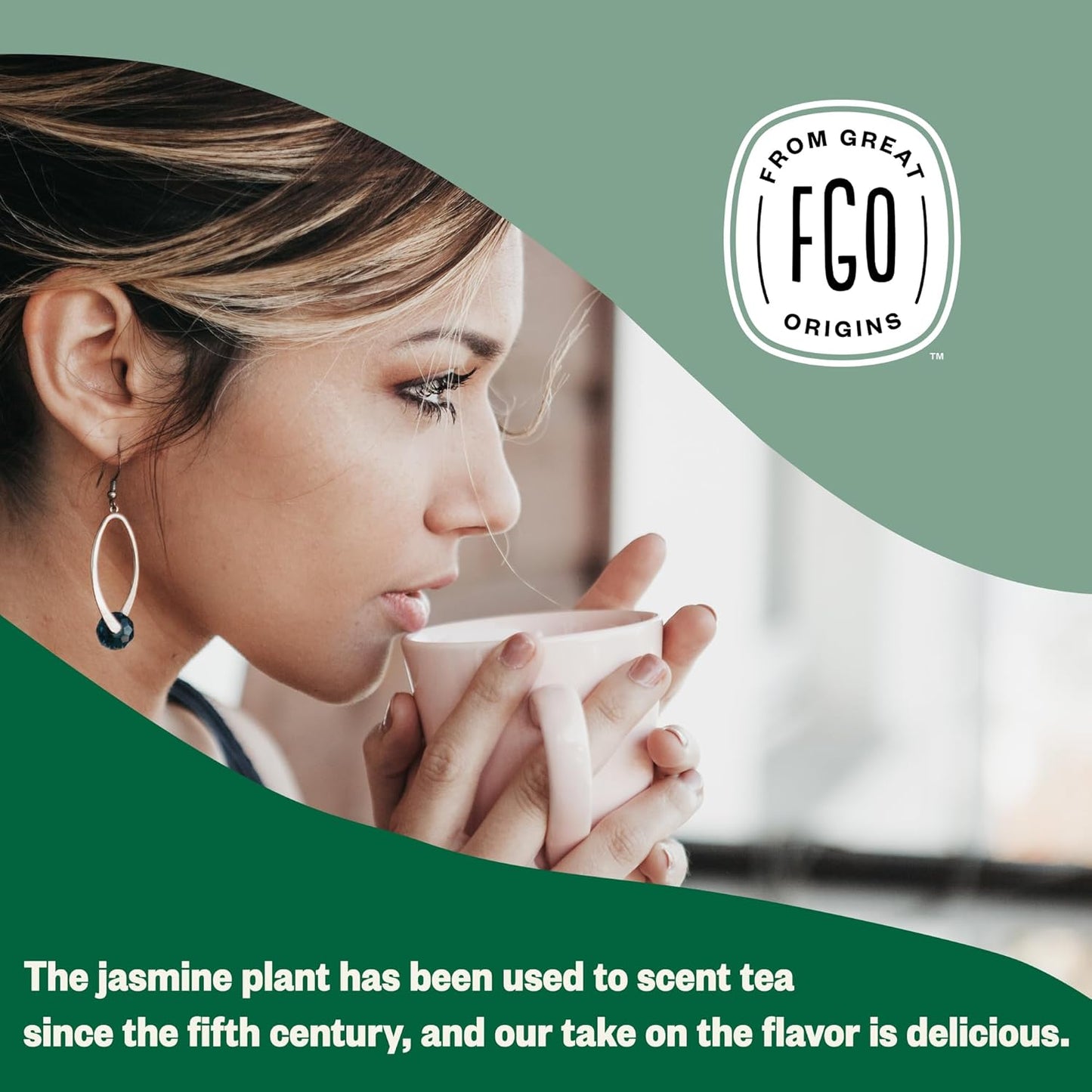 FGO Organic Nettle Leaf Tea, 100 Count, Eco-Conscious Tea Bags, Caffeine Free, Resealable Bag, Packaging May Vary (Pack of 1)