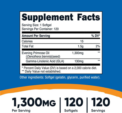 Nutricost Evening Primrose - Non-Gmo, Gluten Free 1 Bottle