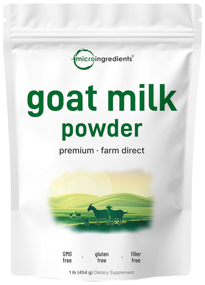 Micro Ingredients Goat Milk Powder,| Grass-Fed Australian Source | Pure, Easily Digested Formula | High in Protein, Calcium & Probiotics | Non-GMO, Gluten-Free, Pet Friendly