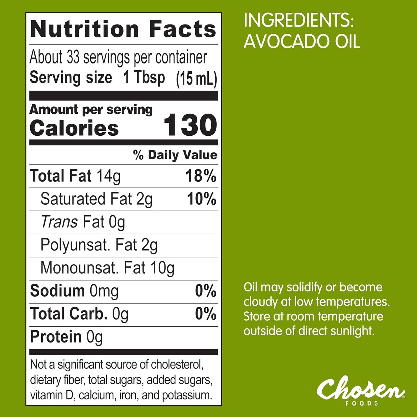 Chosen Foods, Avocado Oil, 16.9 fl oz