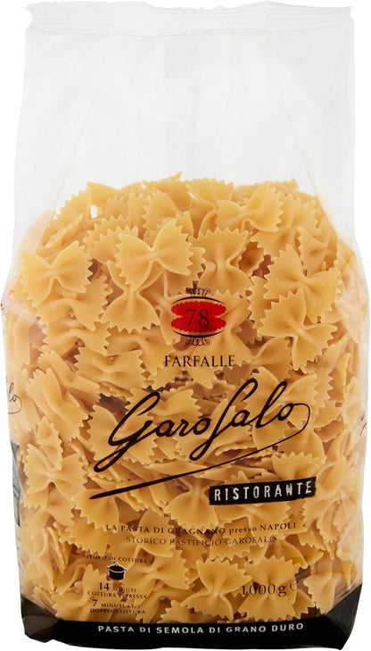 Garofalo Gluten Free Farfalle Italian Dried Pasta, 400g - Suitable for Coeliac and Vegan diets (Pack of 1)