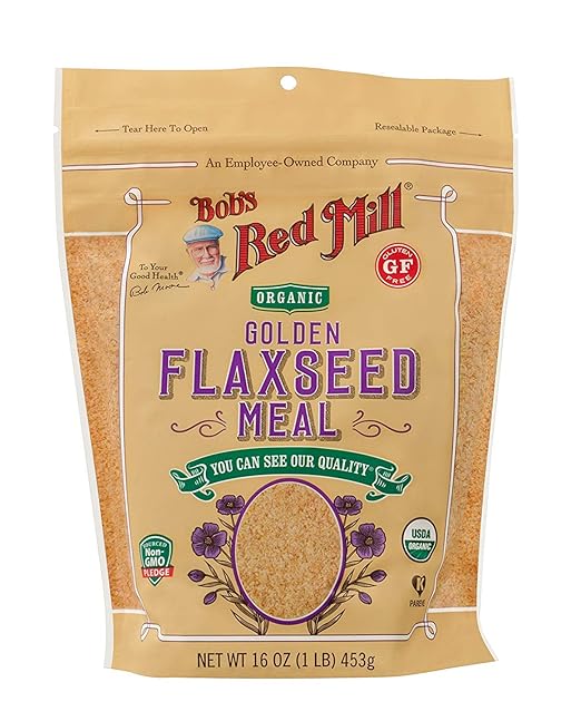 Bob's Red Mill Organic Golden Flaxseed Meal, 16oz (Pack of 1) - Non GMO, Vegan, Paleo Friendly, Keto Friendly, Kosher
