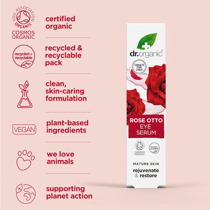 DR ORGANIC Rose Eye Serum, 15 ml