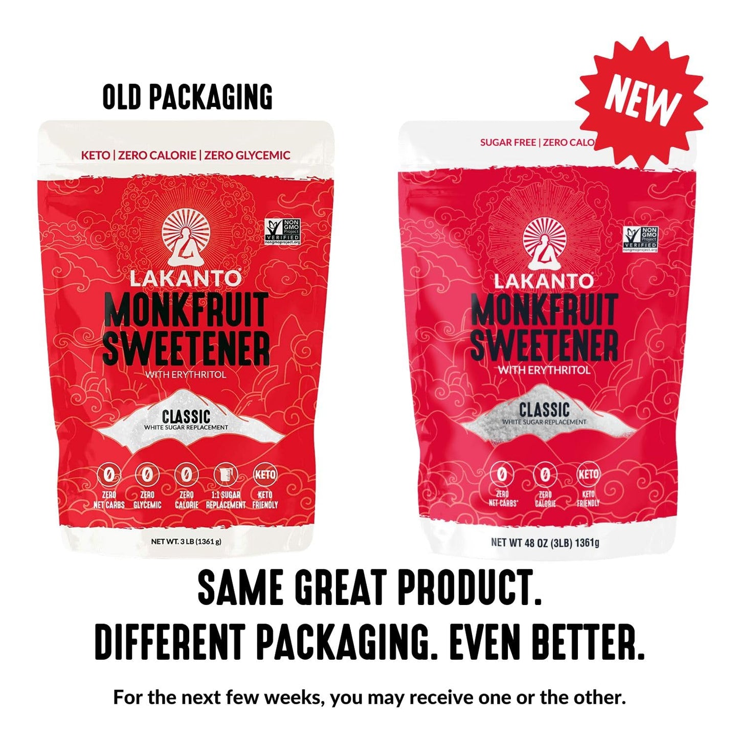 Lakanto Powdered Monk Fruit Sweetener with Erythritol - Powdered Sugar Substitute, Zero Calorie, Keto Diet Friendly, Zero Net Carbs, Baking, Extract, Sugar Replacement