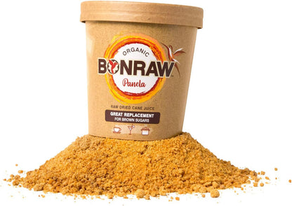 BONRAW Organic Coconut Blossom Sugar, 100% Coconut Blossom Nectar, raw and unrefined with Lower GI, Great Organic Natural Replacement for White and Brown Sugars (225g Pack)