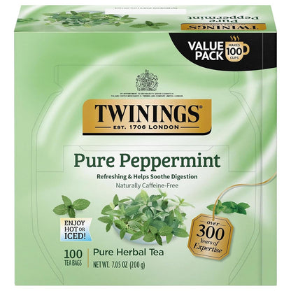 Twinings Mango & Pineapple Herbal Tea Individually Wrapped Bags, 20 Count (Pack of 6), Naturally Caffeine-Free, Enjoy Hot or Iced, 120 Teabags
