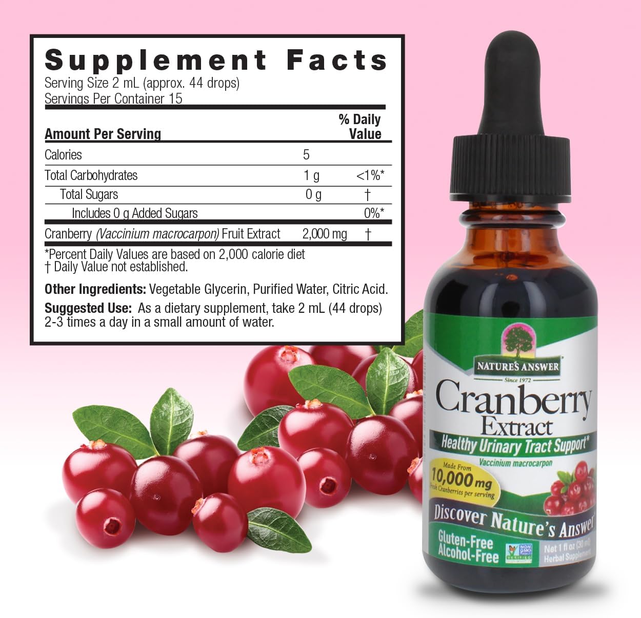 Nature's Answer Alcohol-Free Cranberry 1oz Extract