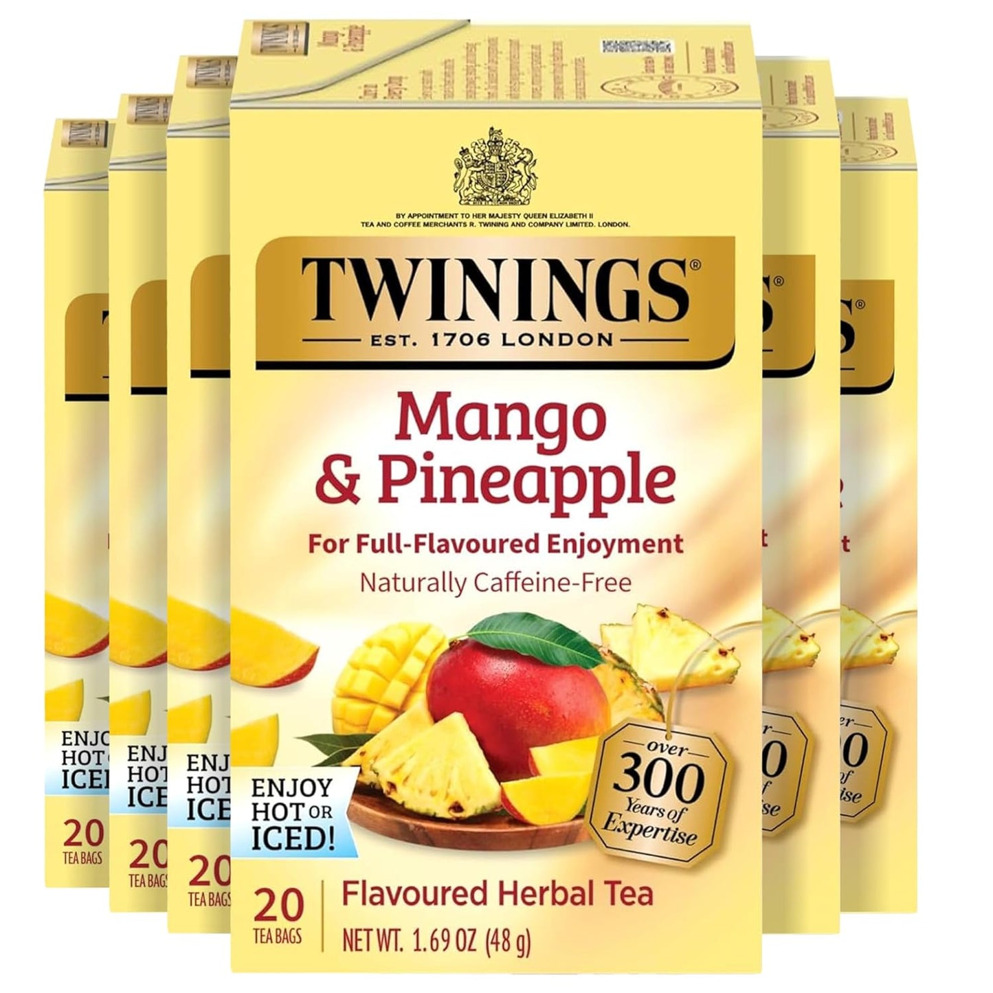 Twinings Wild Berries Herbal Tea Individually Wrapped Bags, 20 Count (Pack of 1), Full-Flavoured, Naturally Caffeine-Free, Enjoy Hot or Iced, 20 Teabags