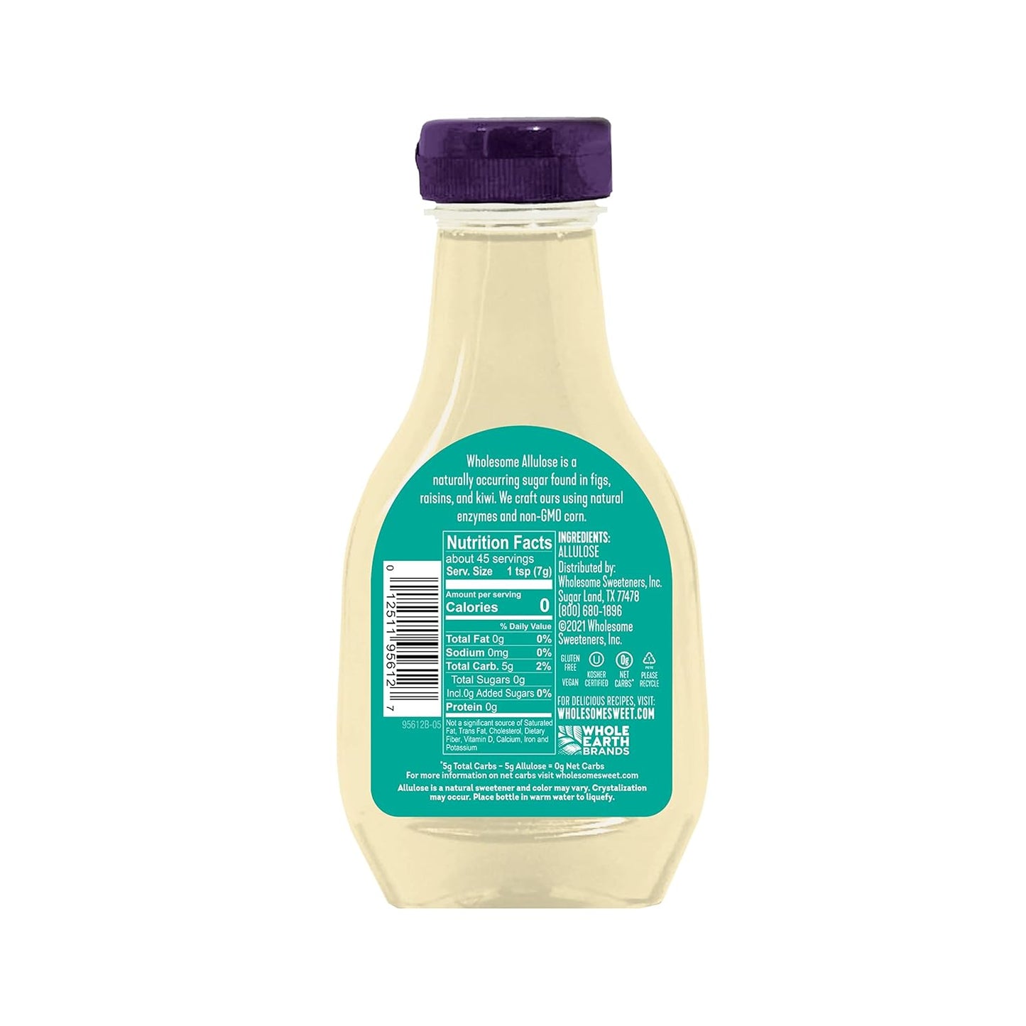 Wholesome Sweeteners 11.5-Ounce Allulose, Zero Calorie Sweetener, Keto Friendly, Non GMO, Non-Erythritol, Gluten Free & Vegan Liquid Sweetener, 1 Pack