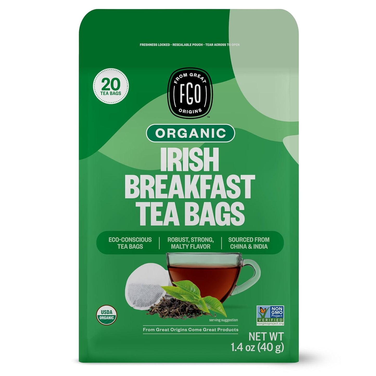 FGO Organic Milk Thistle Tea, 100 Count, Eco-Conscious Herbal Tea Bags, Resealable Bag, Caffeine Free, Packaging May Vary (Pack of 1)
