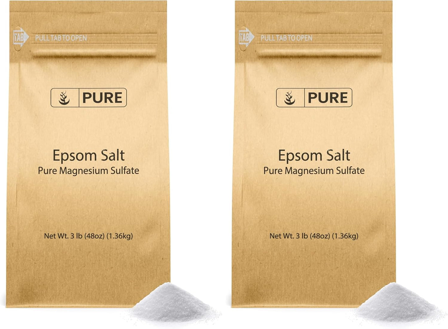 Pure Original Ingredients Epsom Salt Pure Magnesium Sulfate, Food Grade, Soaking Solution (1 Pound)