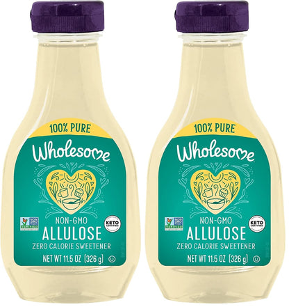 Wholesome Sweeteners 11.5-Ounce Allulose, Zero Calorie Sweetener, Keto Friendly, Non GMO, Non-Erythritol, Gluten Free & Vegan Liquid Sweetener, 1 Pack
