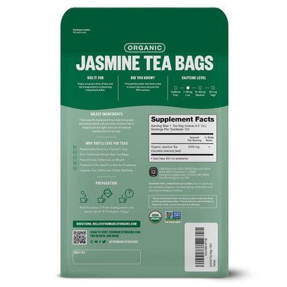 FGO Organic White Tea, Eco-Conscious Tea Bags, Packaging May Vary, 100 Count (Pack of 1)