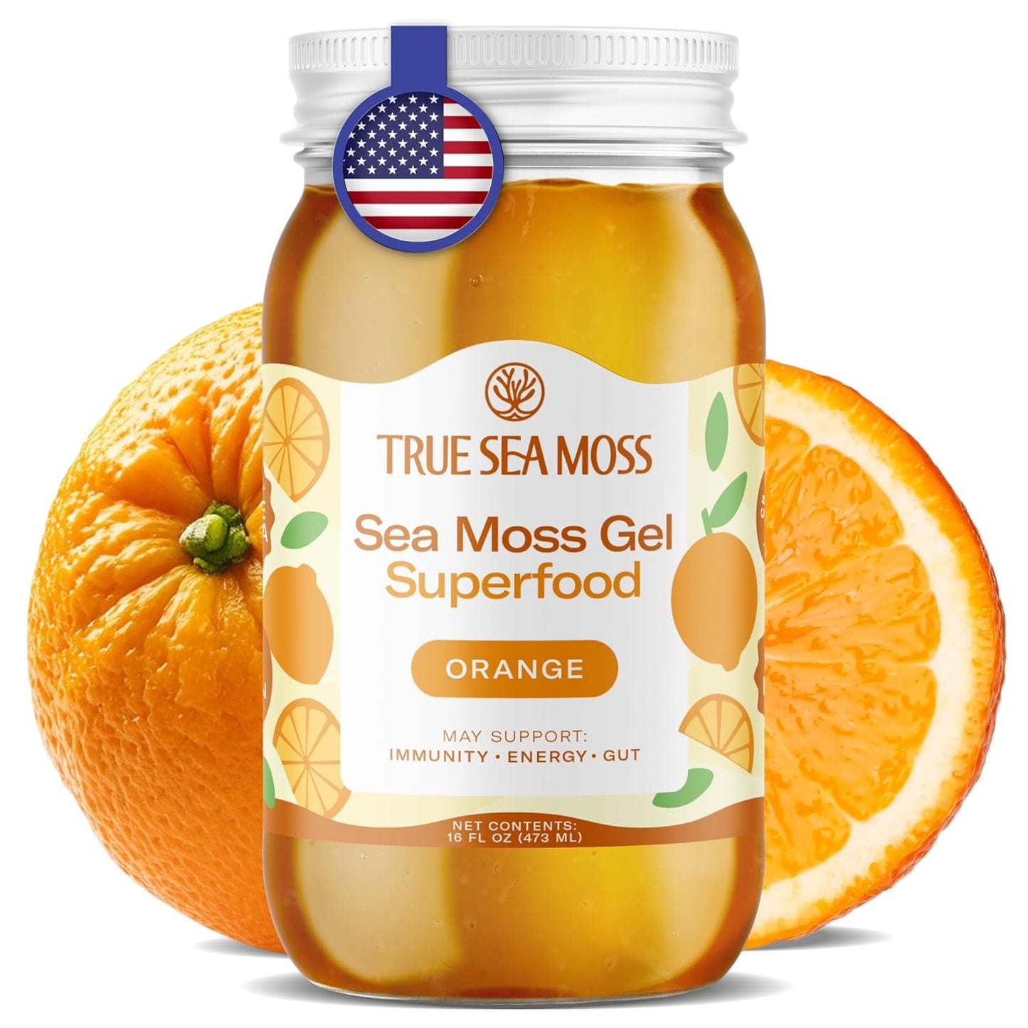 TrueSeaMoss Sea Moss Gel – Made in USA – Wildcrafted Seamoss, Fresh Fruits & Sea Vegetables – Cherry, Pack of 1 (Labels May Vary)