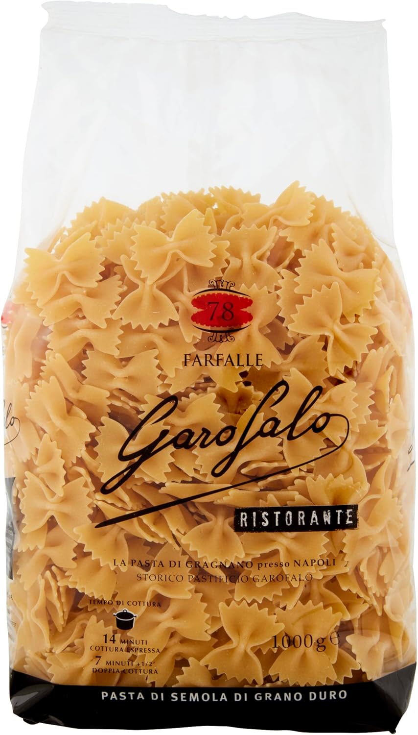 Garofalo Gluten Free Farfalle Italian Dried Pasta, 400g - Suitable for Coeliac and Vegan diets (Pack of 1)