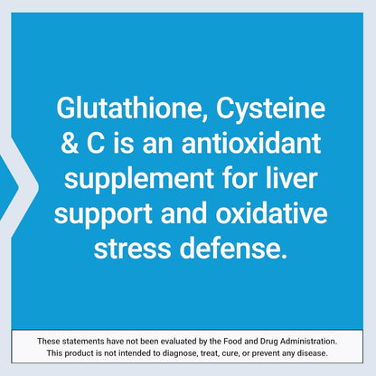 Life Extension Glutathione, Cysteine & C, 500 mg of Vitamin C, Powerful antioxidant Supplement to Support Liver Health, Gluten-Free, Non-GMO, 100 Capsules