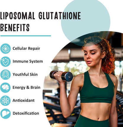 2400 MG Liposomal Glutathione Softgels, Max Absorption, Active Form L-Glutathione Reduced (GSH), with Hyaluronic Acid, Resveratrol, Master Antioxidants for Detox, Brain, Immune System, 60 Softgels