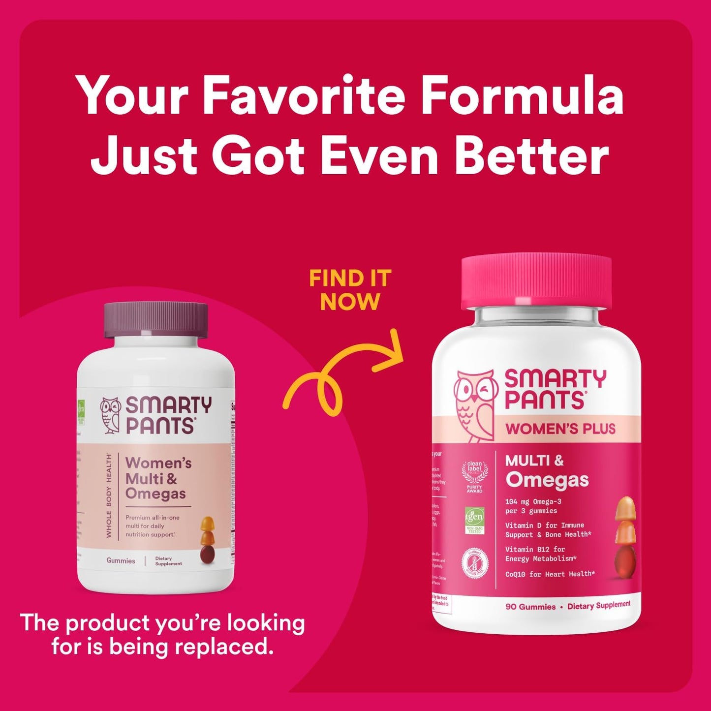 SmartyPants Women's Multivitamin Gummies: Omega 3 Fish Oil (EPA/DHA), Methylfolate, CoQ10, Vitamin D3, C, Vitamin B12, B6, A, K & Zinc, Inositol, Gluten Free, 180 Count (30 Day Supply)