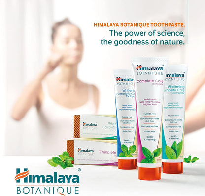 Himalaya Botanique Complete Care Toothpaste, Spearmint Flavor, Fights Plaque, Freshens Breath, Fluoride Free, No Artificial Flavors, SLS Free, Cruelty Free, Foaming, 5.29 Oz, 1 Pack