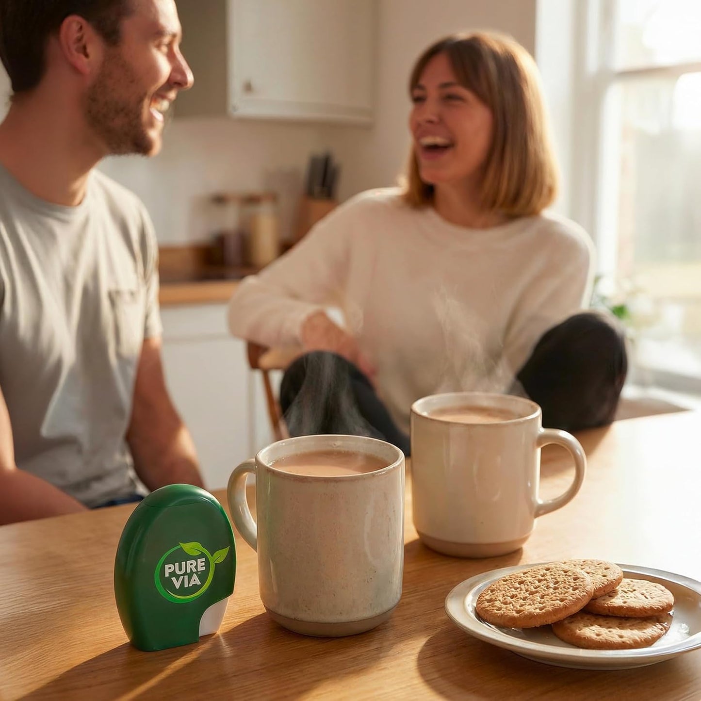 Pure Via Stevia Sweetener Tablets Bundle of 3 (900 Tablets Total) – Low Calorie Sugar Alternative Derived from Nature – Great Taste for Tea & Coffee – Convenient Dispenser Format