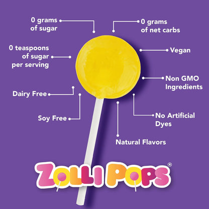 Zollipops Clean Teeth Lollipops AntiCavity Sugar Free Candy with Xylitol for a Healthy Smile Great for Kids Diabetics and Keto DietStrawberry 3.1oz, Strawberry, 15 Count