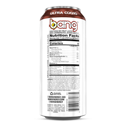 Bang Energy Nectarine Blueberry, Sugar-Free Energy Drink , 16-Ounce.