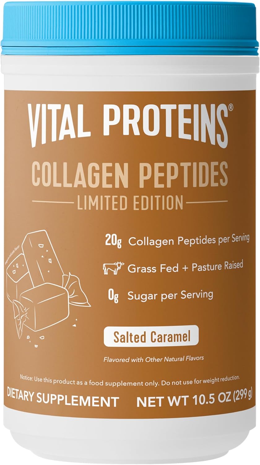 Vital Proteins Collagen Peptides Powder - Grass Fed Collagen Peptides for Hair, Nail, Skin, Bone & Joint Health, Vanilla, 23.2 Ounces