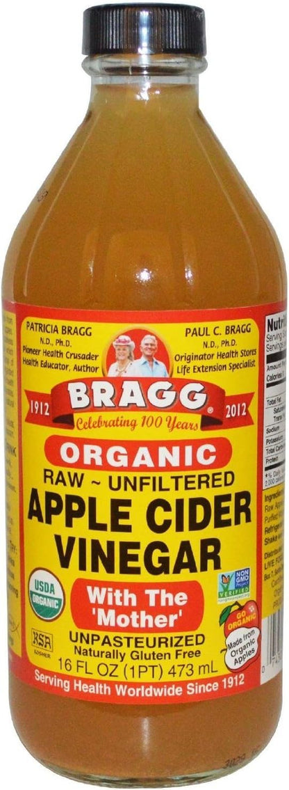 Bragg Organic Apple Cider Vinegar with The Mother, 500ml (uk version)