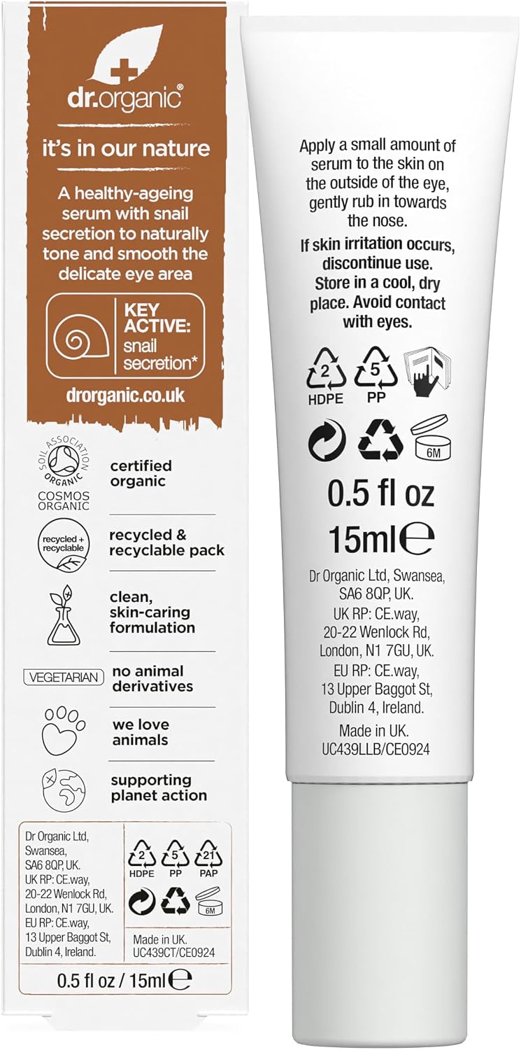 Organic Snail Gel Anti Aging Eye Serum, 15 ml