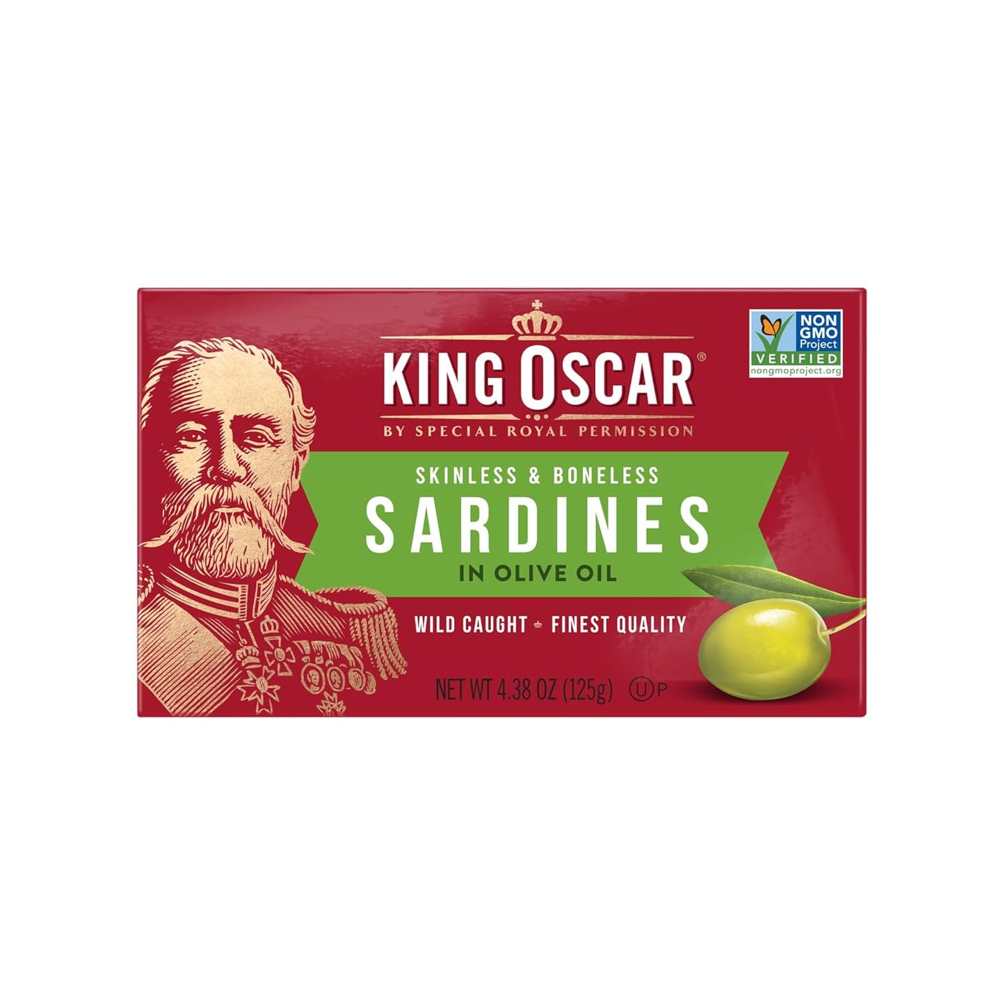 King Oscar Sardines in Water, 4.23 Ounce Cans (Pack of 1( Packaging May Vary), Skinless & Boneless, Wild Caught Canned Sardines, Low Sodium