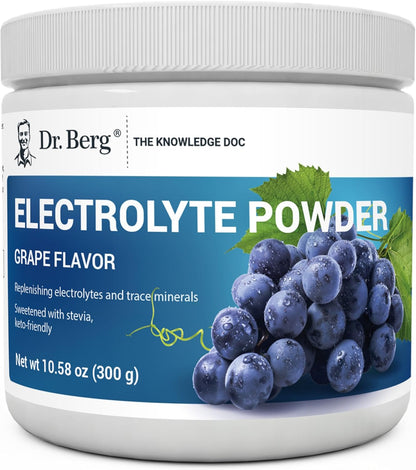 Dr. Berg Zero Sugar Hydration Keto Electrolyte Powder - Enhanced w/ 1000 mg of Potassium & Real Pink Himalayan Salt (NOT Table Salt) - Lemonade Flavor Hydration Drink Mix Supplement - 100 Servings