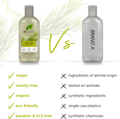 Dr Organic Aloe Vera Shampoo, Soothing, All Hair Types, Natural, Vegan, Cruelty-Free, Paraben & SLS-Free, Recyclable & Recycled Ocean Bound Plastic, Certified Organic, 265ml, Packaging may vary