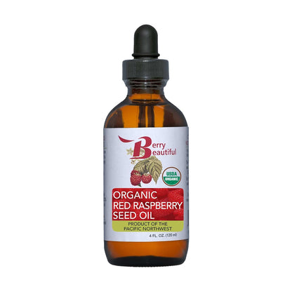 Organic Red Raspberry Seed Oil - Cold-Pressed, 100% Pure, Skin-Nourishing Antioxidants for Skincare (1 fl oz / 30 ml)