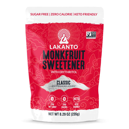 Lakanto Powdered Monk Fruit Sweetener with Erythritol - Powdered Sugar Substitute, Zero Calorie, Keto Diet Friendly, Zero Net Carbs, Baking, Extract, Sugar Replacement