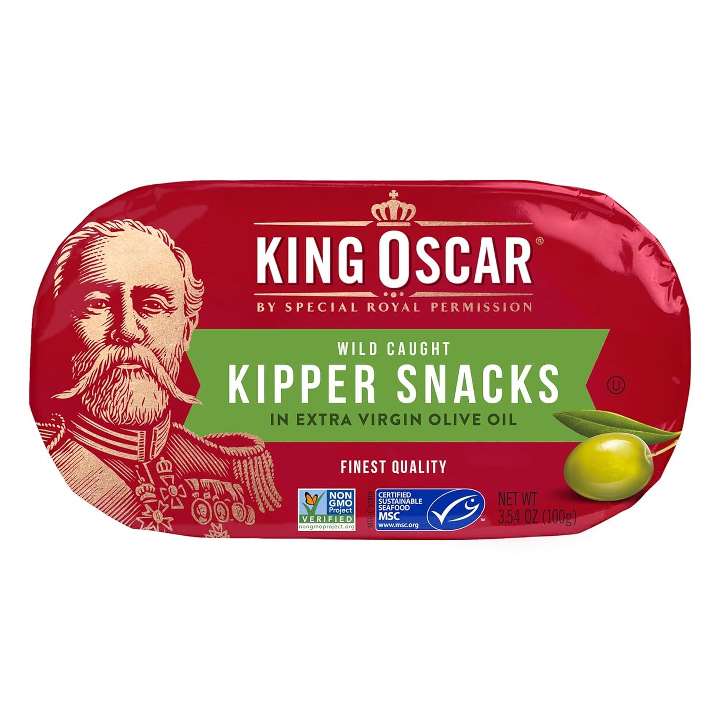 King Oscar Kipper Snacks, 3.54 Ounce Cans (Pack of 12), Lightly Smoked Herring Fillets, Wild Caught Canned Herring