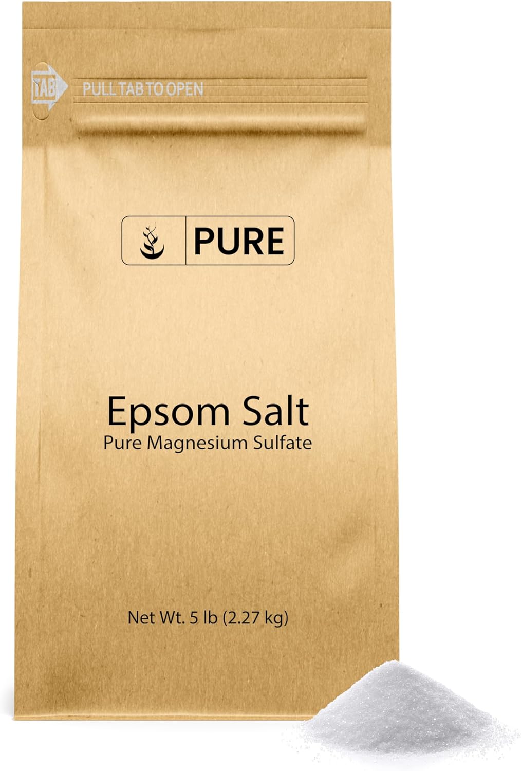 Pure Original Ingredients Epsom Salt Pure Magnesium Sulfate, Food Grade, Soaking Solution (1 Pound)