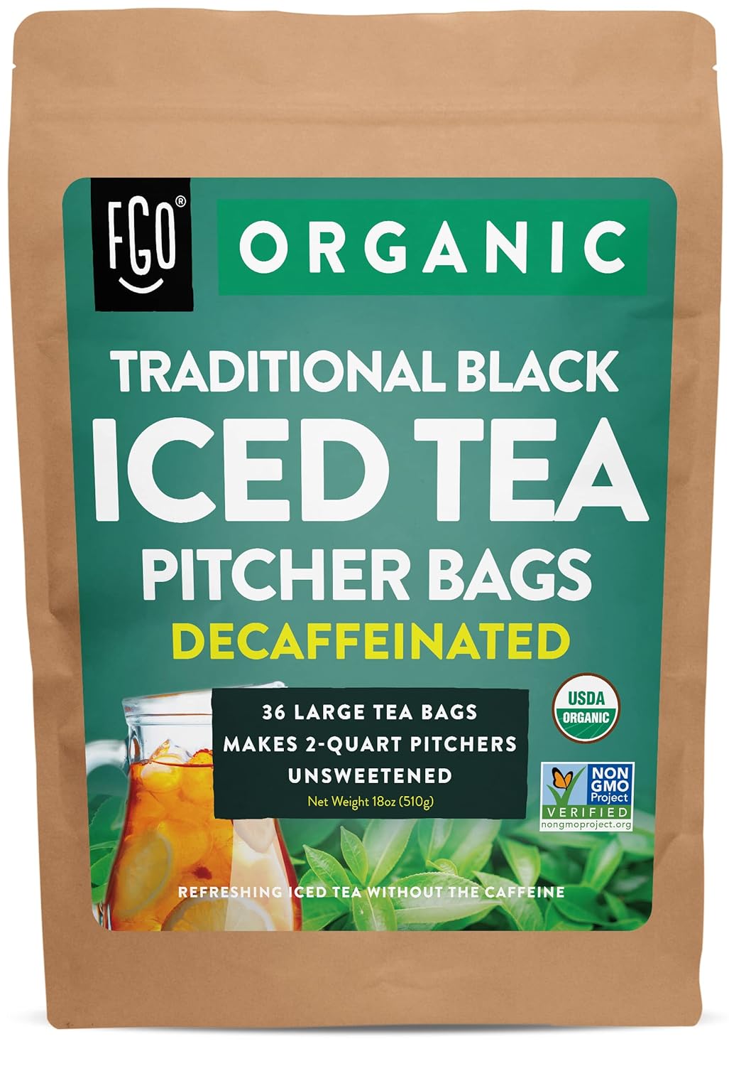 FGO Organic White Tea, Eco-Conscious Tea Bags, Packaging May Vary, 100 Count (Pack of 1)