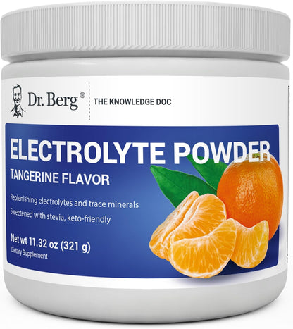 Dr. Berg Zero Sugar Hydration Keto Electrolyte Powder - Enhanced w/ 1000 mg of Potassium & Real Pink Himalayan Salt (NOT Table Salt) - Lemonade Flavor Hydration Drink Mix Supplement - 100 Servings
