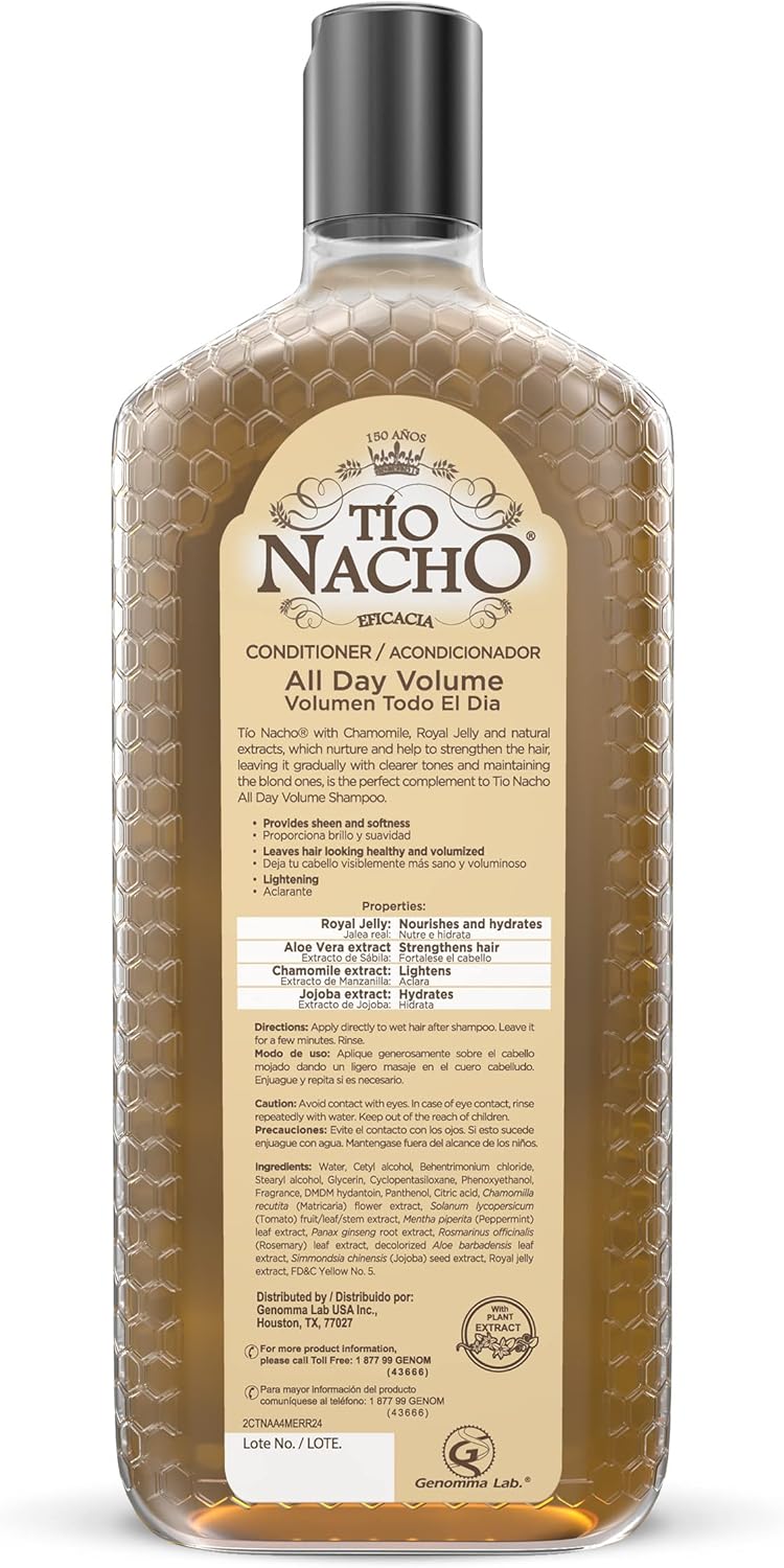 Tio Nacho Natural Lightening and Volumizing Shampoo with Royal Jelly and Chamomile, 14 Ounces